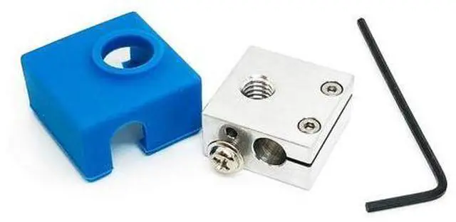 Main image of Micro Swiss Heater Block Upgrade with Silicone Sock for CR10 / Ender 2 / Ender 3 / ANET A8 Printers MK7, MK8, MK9 Hotends
