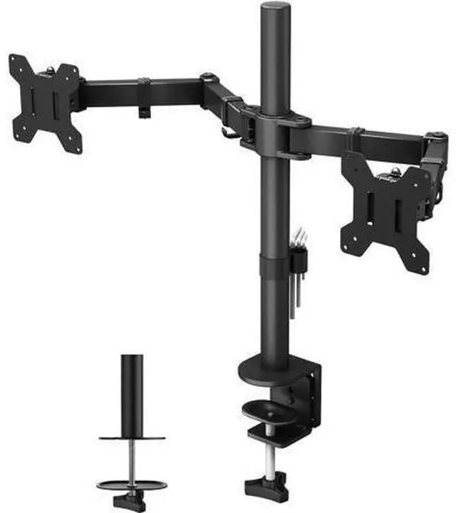 Main image of BONTEC Dual Monitor Desk Mount, Monitor Stand for 1327 Inch LCD LED 2 Monitors, Ergonomic Full Motion Heavy Duty Double Arms Hold up to 22 lbs, VESA 75x75/100x100 mm