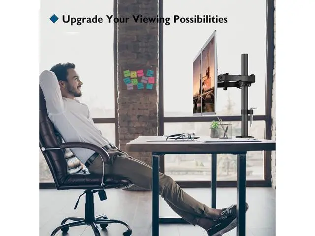 Alt view image 6 of 7 - BONTEC Dual Monitor Desk Mount, Monitor Stand for 1327 Inch LCD LED 2 Monitors, Ergonomic Full Motion Heavy Duty Double Arms Hold up to 22 lbs, VESA 75x75/100x100 mm