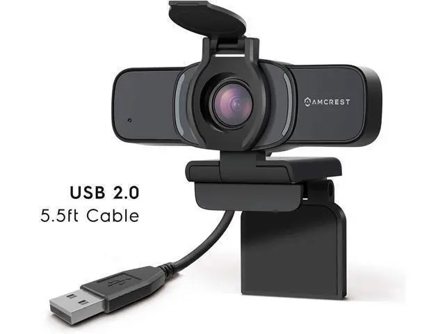 Alt view image 5 of 7 - Amcrest 1080P Webcam with Microphone & Privacy Cover, Web Cam USB Camera, Computer HD Streaming Webcam for PC Desktop & Laptop w/Mic, Wide Angle Lens & Large Sensor for Superior Low Light (AWC201-B)