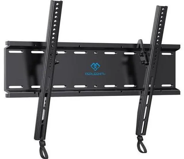 Main image of PERLESMITH Tilting TV Wall Mount Bracket Low Profile for Most 23-60 inch LED LCD OLED, Plasma Flat Screen TVs with VESA 400x400mm Weight up to 115lbs, Fits 16" Wood Stud