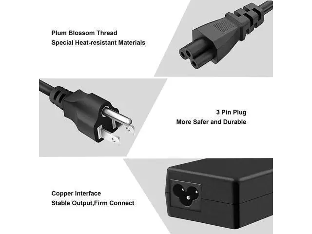 Alt view image 4 of 6 - Ac Adapter Laptop Charger for HP Envy x360 15-u010dx 15-u011dx 15-u002xx 15-u050ca 14-f020us 14-f021nr Sleekbook Ultrabook Laptop Notebook Battery Power Supply Cord Plug