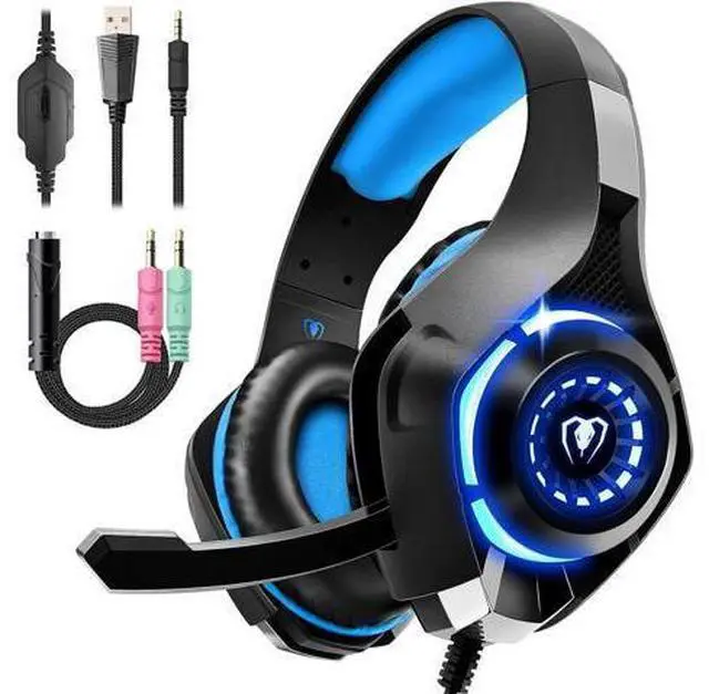 Main image of Gaming Headset for PS4 PS5 Xbox One Switch PC with Noise Canceling Mic, Deep Bass Stereo Sound