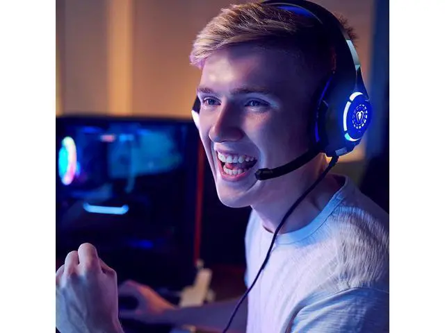 Alt view image 6 of 6 - Gaming Headset for PS4 PS5 Xbox One Switch PC with Noise Canceling Mic, Deep Bass Stereo Sound