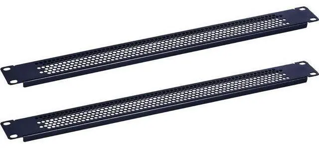 Main image of 1U Blank Rack Mount Panel Spacer with Venting for 19in Server Rack Enclosure or Network Cabinet 2 Pack, Black