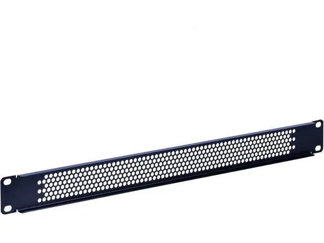 Alt view image 3 of 7 - 1U Blank Rack Mount Panel Spacer with Venting for 19in Server Rack Enclosure or Network Cabinet 2 Pack, Black