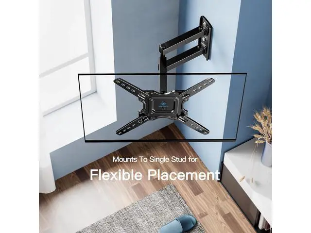 Alt view image 7 of 7 - PERLESMITH Full Motion TV Wall Mount for Most 26-60 inch Flat Curved OLED 4K TVs up to 77lbs, Wall Mount TV Bracket with Swivel & Extension Arm, Tilt, Leveling, Max VESA 400x400mm, PSMFK12