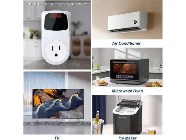 Alt view image 6 of 7 - BSEED Surge Protector Outlet, Voltage Regulator, Surge Protector for Refrigerator/TV/PC/Home Appliance, Wall Tap Adapter, Space Saving Design, LED Display Screen, Adjustable,120V, 15A, 1800W, 1 Pack