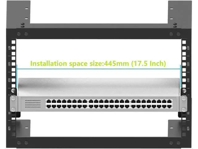 Alt view image 3 of 7 - Jingchengmei 2U Server Rack Depth Extender - 4-Inch Deep -Recessed Rack Mount Adapter Kit for Network Rack (2UEXB)