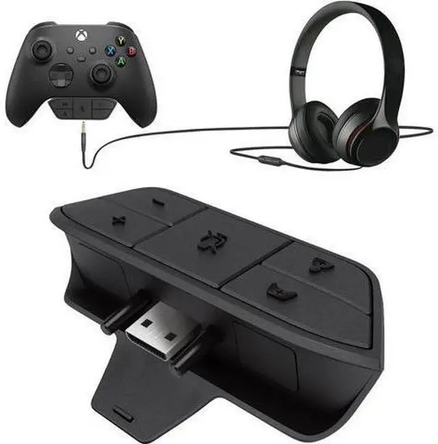 Main image of Stereo Headset Adapter for Xbox One, Black, 3.5mm Audio Jack, Compatible with Xbox One Controllers