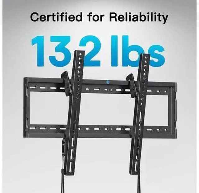 Alt view image 2 of 7 - Pipishell Tilt TV Wall Mount Bracket Low Profile for Most 37-75 Inch LED LCD OLED Plasma Flat Curved TVs, Large Tilting Mount Fits 16"-24" Wood Studs Max VESA 600x400mm Holds up to 132lbs