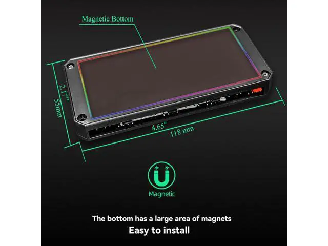 Alt view image 5 of 7 - Computer Fan Temperature ARGB Controller Integrator, Remote Control Computer ARGB Light Change Adapter, 8 PWM Fan Speed Controller Ports, 10 5V ARGB Ports with Magnet (Black