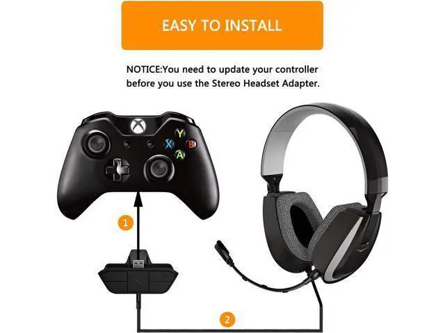 Alt view image 3 of 7 - Bosmarlin Stereo Headset Adapter for Xbox One Controller & Xbox Series X|S Controller/Adjust Audio Balance (Game Sound & Voice Chat), Volume, Mic Directly