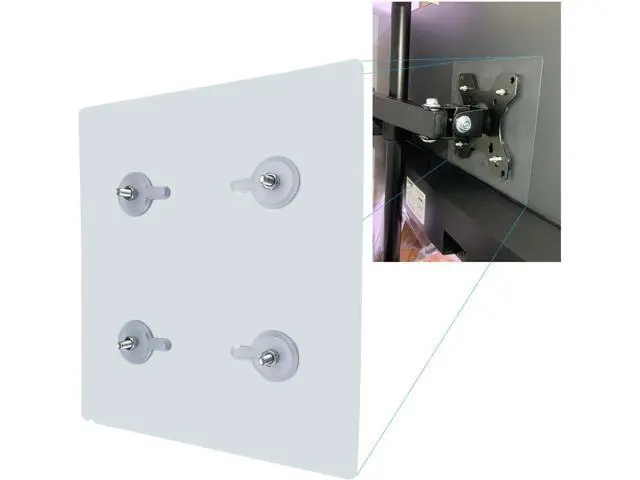 Alt view image 2 of 5 - VESA Mount Adapter Bracket Kit Non-VESA Mounting Universal for 75 VESA Monitor Arm Compatible 2 Pack