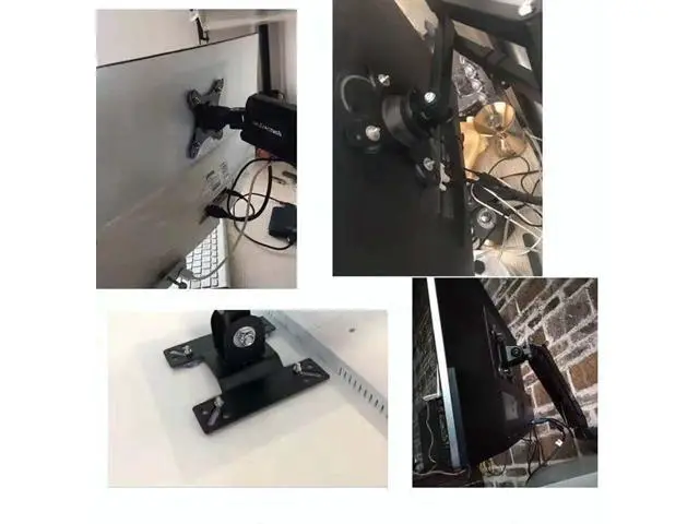 Alt view image 4 of 5 - VESA Mount Adapter Bracket Kit Non-VESA Mounting Universal for 75 VESA Monitor Arm Compatible 2 Pack
