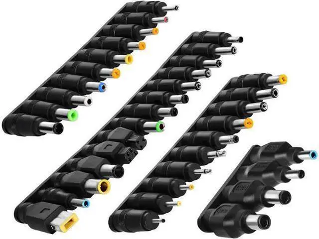 Main image of aceyoon 38 PCS Universal Laptop DC Power Adapter Tips 5.5 mm x 2.1 mm DC AC Power Adapter Kits Connector for Thinkpad Power Supply Plug Jack Sets