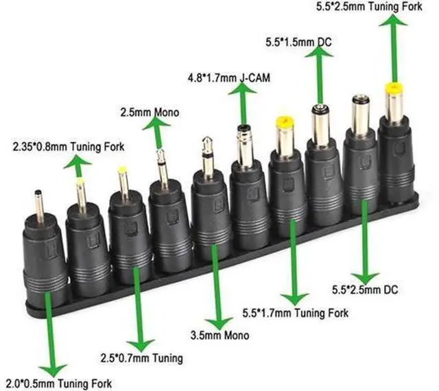 Alt view image 4 of 7 - aceyoon 38 PCS Universal Laptop DC Power Adapter Tips 5.5 mm x 2.1 mm DC AC Power Adapter Kits Connector for Thinkpad Power Supply Plug Jack Sets