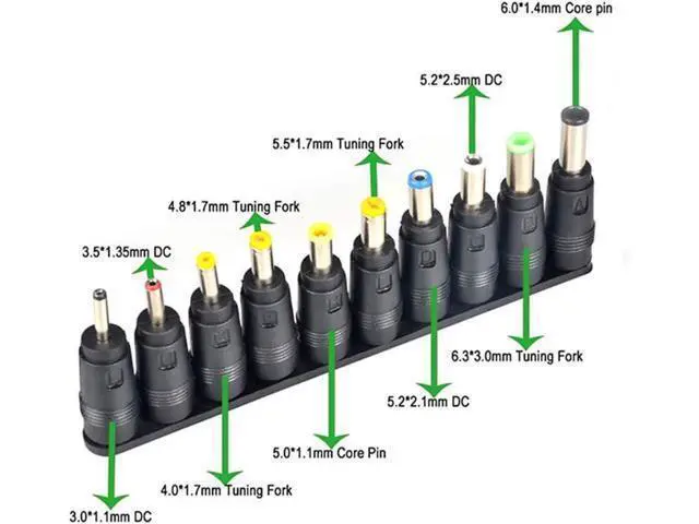Alt view image 5 of 7 - aceyoon 38 PCS Universal Laptop DC Power Adapter Tips 5.5 mm x 2.1 mm DC AC Power Adapter Kits Connector for Thinkpad Power Supply Plug Jack Sets