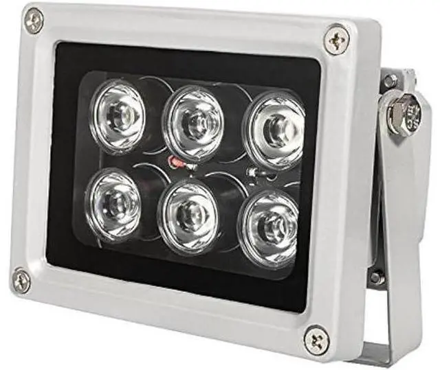 Main image of Infrared Illuminator, 850nm 6 LEDs 130 Feet 60 Degree Wide Angle IR Illuminator for Night Vision,Waterproof LED Infrared Light for CCTV Camera, Security Camera, No Power Adapter
