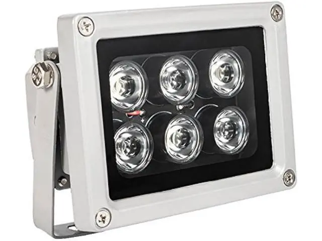 Alt view image 2 of 5 - Infrared Illuminator, 850nm 6 LEDs 130 Feet 60 Degree Wide Angle IR Illuminator for Night Vision,Waterproof LED Infrared Light for CCTV Camera, Security Camera, No Power Adapter