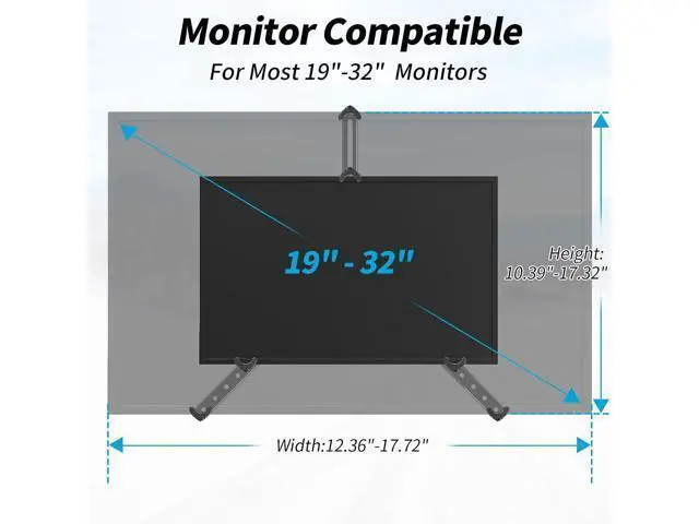 Alt view image 3 of 7 - MOUNTUP Universal VESA Mount Adapter Kit, Non-VESA Monitor Mounting Adapter for 19 to 32 inch Computer Screens, Max Load 17.6lbs VESA Adapter, MU0045