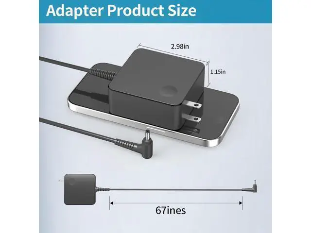 Alt view image 3 of 7 - 45W 20V 2.25A AC Adapter Charger Fit for Lenovo ADL45WCC PA-1450-55LL ADP-45DW B GX20L23044 Model Ideapad Series Laptop Power Supply Cord
