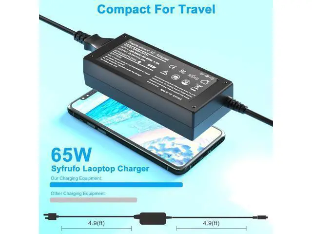 Alt view image 5 of 7 - 65W Laptop Charger for Dell Latitude 13 3301 3310 3390 14 3400 3410 3420 3490 15 3500 3510 3520 3590 Vostro 13 5301 5390 14 5401 5402 5490 15 3558 3559 - Upgrade Listed Adapter