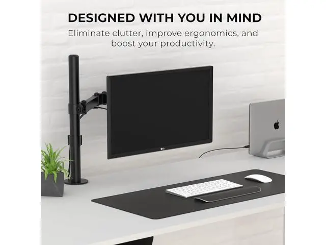 Alt view image 4 of 7 - HumanCentric VESA Mount Adapter Compatible with LG Monitors 24MP58VQ, 24MP58VQ-P, 24MP59HT, 24MP59HT-P, and 24MP60VQ, Mounts Monitor to VESA Stand, Arm or Desk Mount with 75x75 or 100x100 mm