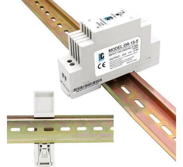 Alt view image 2 of 7 - DC 5V Din Rail Slim Switching Power Supply 15W 2.4A(Input:100-240VAC,Output:5VDC,50/60HZ) Adapter Switch Converter (Volts_of_Direct_Current, 5)