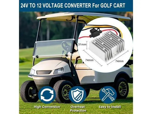 Alt view image 6 of 7 - 12V 240W DC-DC Converter Voltage Regulator, Step Down 24V to 12V 20A, Waterproof Module Power Supply for Golf Cart Accessories, Club Car Transformer