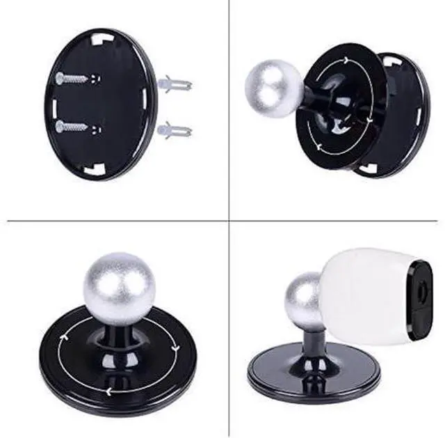 Alt view image 5 of 7 - Suptig Security Wall Mount Mounting Bracket Adjustable Mount Outdoor Indoor for Arlo Pro Arlo Arlo Pro 2 (2 Pack White and Black)