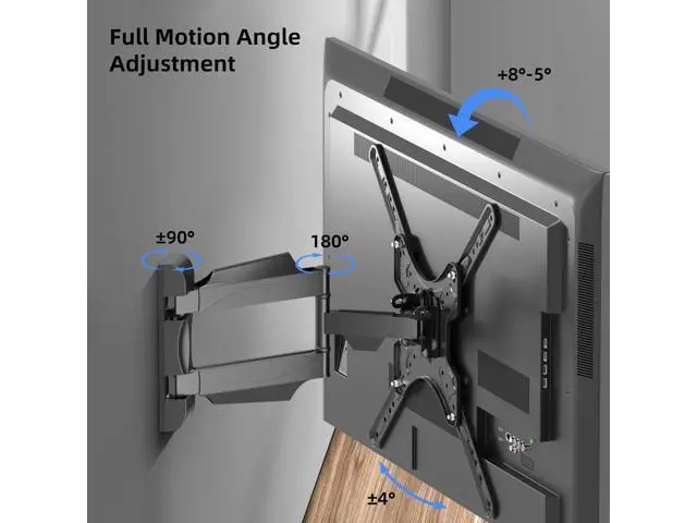 Alt view image 3 of 7 - Suptek Adjustable TV Wall Mount Swivel and Tilt TV Arm Bracket for Most 32-55 inch LED, LCD Monitor and Plasma TVs up to 70lbs VESA up to 400x400mm (MAFD-L400)