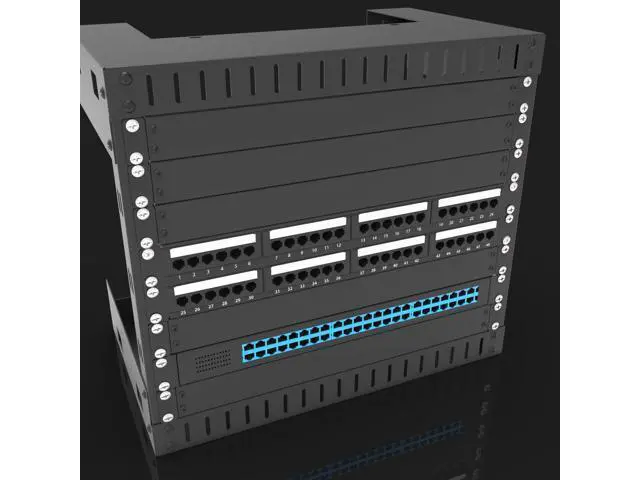 Alt view image 4 of 7 - Jingchengmei 2 Pack 1U Metal Disassembled Blank Panel 1U Rack Mount Spacer for 19in Server Rack Enclosure or Network Cabinet, Black (ABPA2PC)