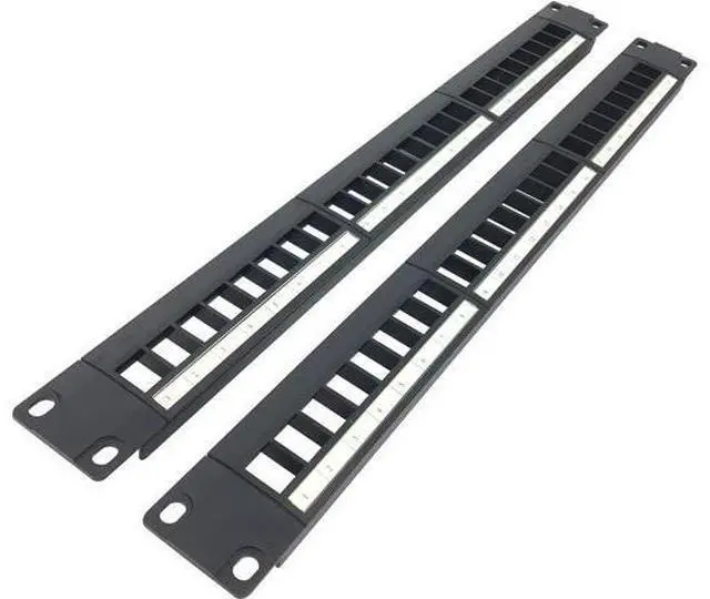 Main image of 2 Pack of 24 Port Blank Keystone Patch Panel-1U Rackmount or Wall Mount UTP Patch Panel for Keystone Jacks-19-inch Multimeadia Patch Panel