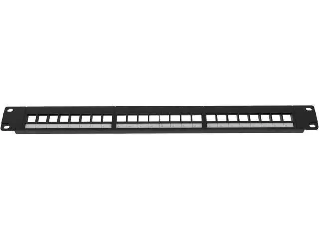 Alt view image 2 of 5 - 2 Pack of 24 Port Blank Keystone Patch Panel-1U Rackmount or Wall Mount UTP Patch Panel for Keystone Jacks-19-inch Multimeadia Patch Panel