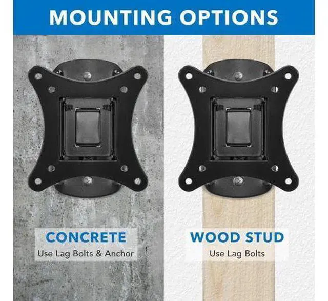 Alt view image 4 of 7 - Mount-It! MI-2829 Small TV Monitor Wall Mount | RV TV Mount | Quick Release VESA Wall Mount | Fits 19 20 21 22 23 24 25 Inch Screens | 75 100 VESA Compatible | Low-Profile Slim Design | 44lb Capacity