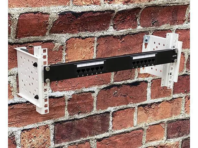 Alt view image 5 of 7 - KENUCO 19 Inch Vertical Ends Wall Mount Rack Wall Mountable Server Rack w/Hardware Black (4U)