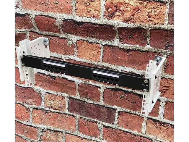 Alt view image 6 of 7 - KENUCO 19 Inch Vertical Ends Wall Mount Rack Wall Mountable Server Rack w/Hardware Black (4U)