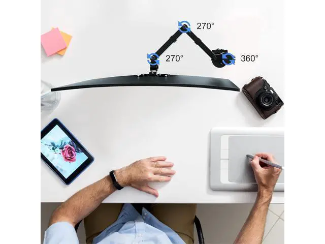 Alt view image 3 of 7 - Pholiten Single Monitor Arm,Single Monitor Desk Mount,Adjustable Monitor Arm,Single Mount Holds Screen Up to 22lbs,Monitor Desk Mount,100x100 Vesa Monitor Stand,Monitor Arm Mount