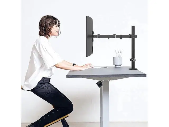 Alt view image 6 of 7 - Pholiten Single Monitor Arm,Single Monitor Desk Mount,Adjustable Monitor Arm,Single Mount Holds Screen Up to 22lbs,Monitor Desk Mount,100x100 Vesa Monitor Stand,Monitor Arm Mount