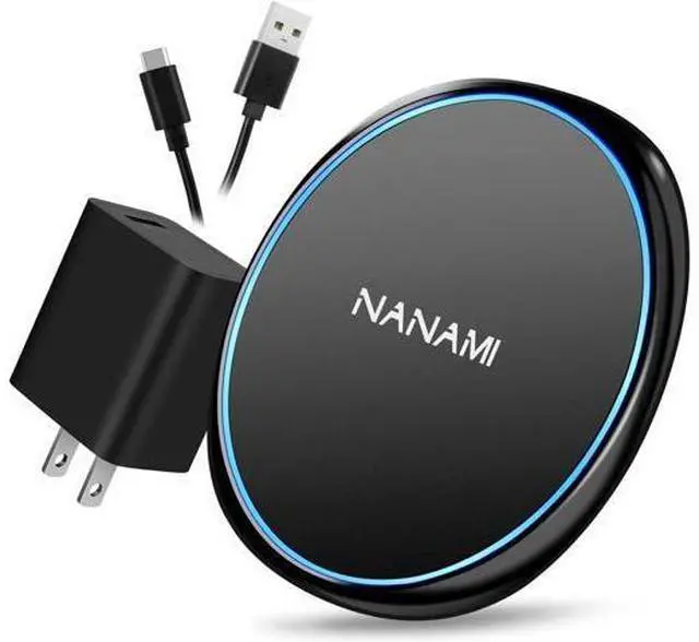 Main image of NANAMI Fast Wireless Charger, 7.5W Qi Certified Charging Pad with QC3.0 Adapter USB Charger for iPhone 15/14/13/12/11 Pro Max/XR/8 Plus/Airpods 2,10W for Samsung S24 Ultra S23 S22 S21 S20/Note 20