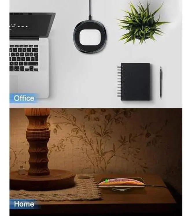 Alt view image 2 of 7 - NANAMI Fast Wireless Charger, 7.5W Qi Certified Charging Pad with QC3.0 Adapter USB Charger for iPhone 15/14/13/12/11 Pro Max/XR/8 Plus/Airpods 2,10W for Samsung S24 Ultra S23 S22 S21 S20/Note 20