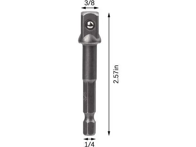 Alt view image 2 of 7 - OIIKI 6 Pack 3/8 inch(10mm) Square Socket Adapter Bit Set, Impact Driver Power Bits for Automotive DIY-1/4 Hex Shank