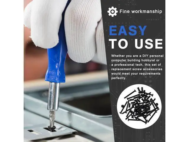 Alt view image 4 of 7 - 60pcs Laptops Computer Screw Kit Short Screws Cpu and Motherboard Case Fan Mount Screws Self- Tapping Screws Small Screws Assortment Kit Case Fan Screw Kit Ssd Socket