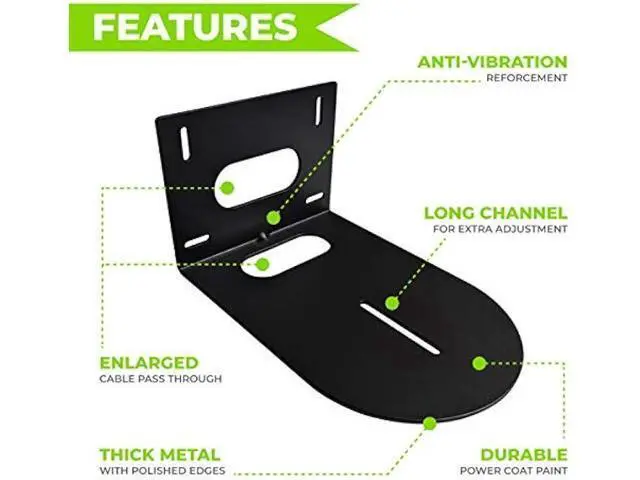 Alt view image 2 of 7 - DIYE Universal Wall Camera Mount for PTZOptics HuddleCamHD Bracket | HuddleCamHD Cameras, PTZ Optics Camera, Compatible with Sony Panasonic & More | Small Based (Black)