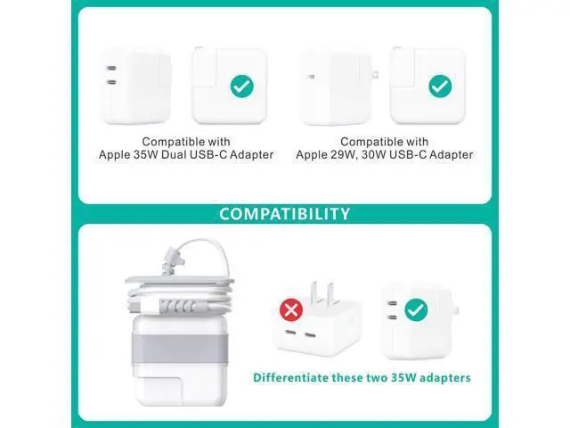 Alt view image 2 of 6 - TATOFY Case for MacBook & iPad Charger, 29w 30w 35w Apple Charger Case, Travel Cord Organizer, Apple Accessories (for Apple 29w 30w 35w Adapter)