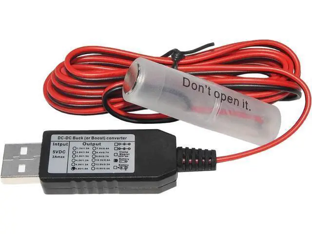 Alt view image 4 of 6 - USB Power Converter DC Buck Boost Battery Eliminator Replace 1 to 4pcs 1.5V 3V 4.5V 6V AA AAA Connect(1-AA 1.5V)