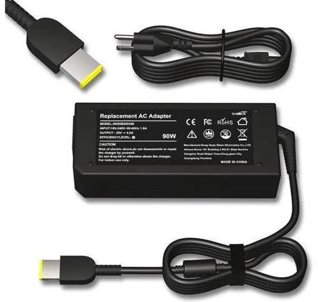 Main image of AC Adapter 90W 20V 4.5A Laptop Charger for Lenovo ThinkPad X1 Carbon T440 E431 G410 45N0237 45N0236 45N0239 344428U ThinkPad T431s Z510 PA-1900-081 0B46994 0B46995 Yoga 11s Flex 14 15D Power Cord