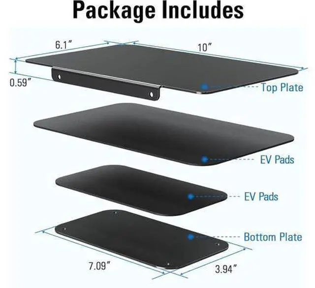 Alt view image 6 of 7 - MOUNTUP Monitor Mount Reinforcement for Tempered Glass Desk, Monitor Arm Plate, Steel Bracket for Thin and Most Fragile Table, for Desk C Clamp Installation of Monitor Stand