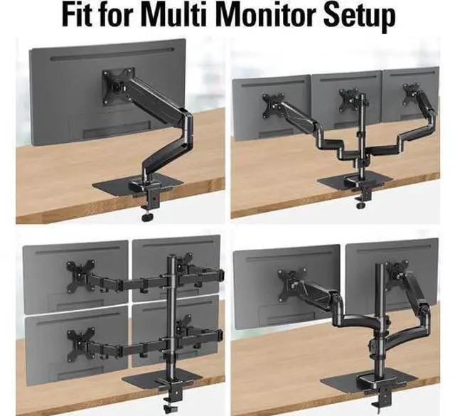 Alt view image 7 of 7 - MOUNTUP Monitor Mount Reinforcement for Tempered Glass Desk, Monitor Arm Plate, Steel Bracket for Thin and Most Fragile Table, for Desk C Clamp Installation of Monitor Stand